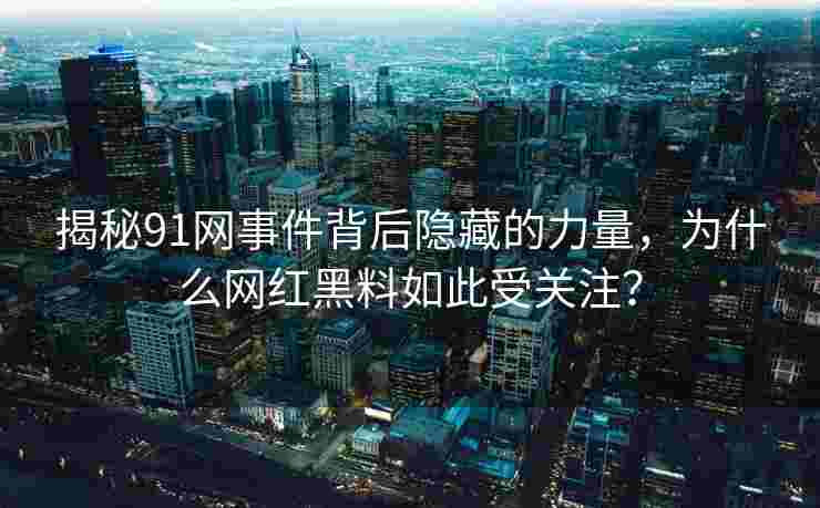 揭秘91网事件背后隐藏的力量，为什么网红黑料如此受关注？